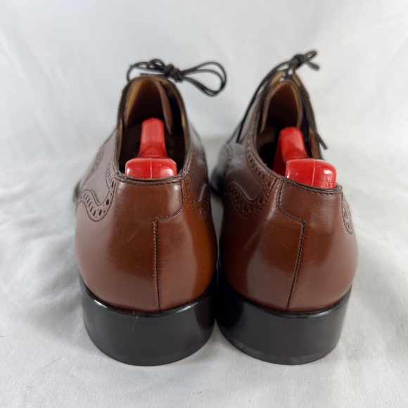 BALLY Brown Leather Derby Semi Brogue Loafers Made in Switzerland Marked as 8US - Picture 10 of 13